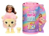 Barbie Chelsea Cutie Reveal Small Doll & Accessories, Brunette in Lion Costume, 6 Surprises, Color Change