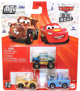 Disney/Pixar Cars Mini Racers - President Mater, Lightning McQueen Deputy Hazard
