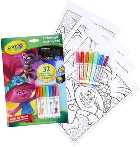 Crayola - Libro para colorear con plumones Trolls