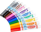 Crayola - 10 Plumones Ultra Limpios Lavables de Punta Ancha Colores Clásicos