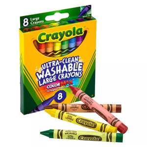 Crayola - 8 Crayolas Grandes Ultra Limpias Lavables