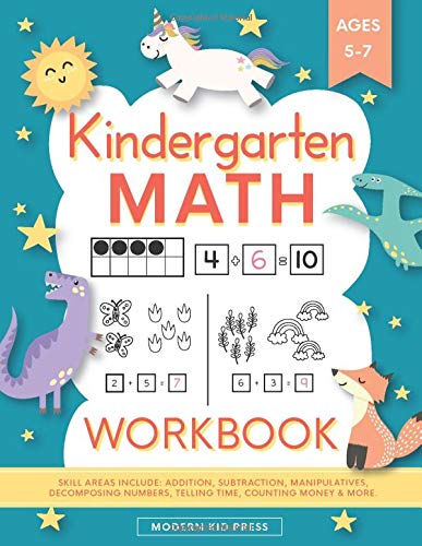 Kindergarten Math Workbook: Kindergarten and 1st Grade Workbook Age 5-7