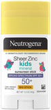 Neutrogena Sheer Zinc Oxide Kids Mineral Sunscreen Stick, Broad Spectrum SPF 50+ 1.5 oz