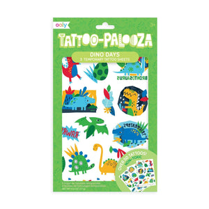 OOLY Tattoo Palooza - Tatuaje temporal para niños, Dino Days